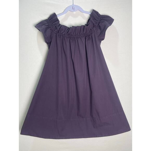 Free People Dresses & Skirts - Free People Ruffle Babydoll Dress 100% Cotton Plum Purple Size Medium